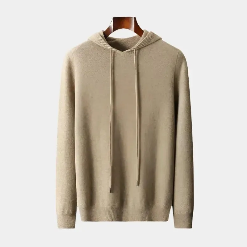 100% Cashmere Hooded Sweater - Cross & Crown