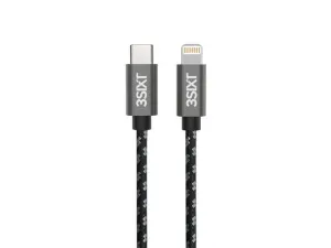 3sixT BLACK Cable - USB-C to Lightning -  30cm