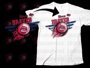 Atlanta Braves Classic Design Since 1871 Png Digital Download