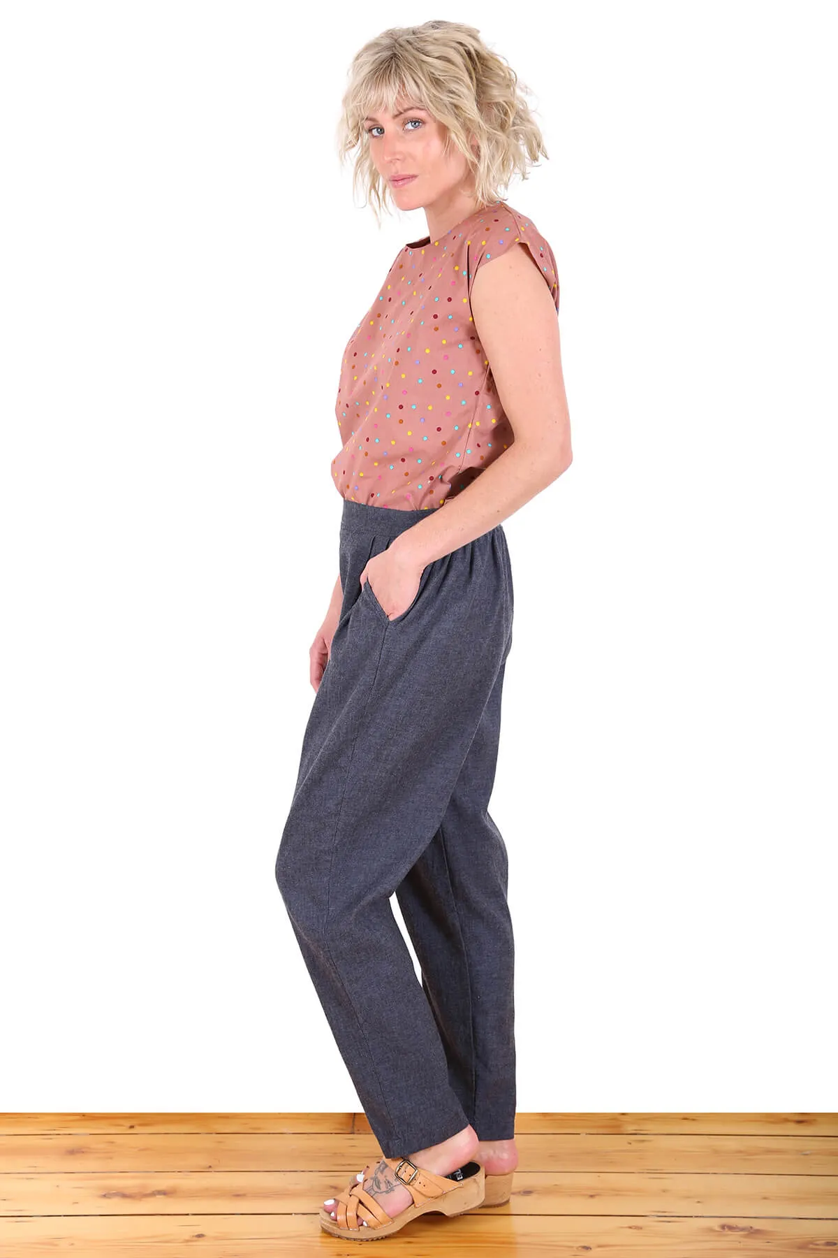 Bacetta Natural Pants Denim Blue