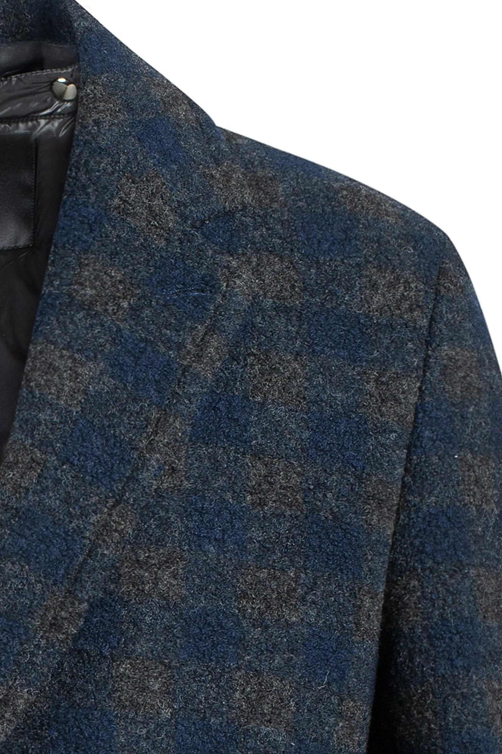 BARRETT CHARCOAL & NAVY CHECK WOOL JACKET