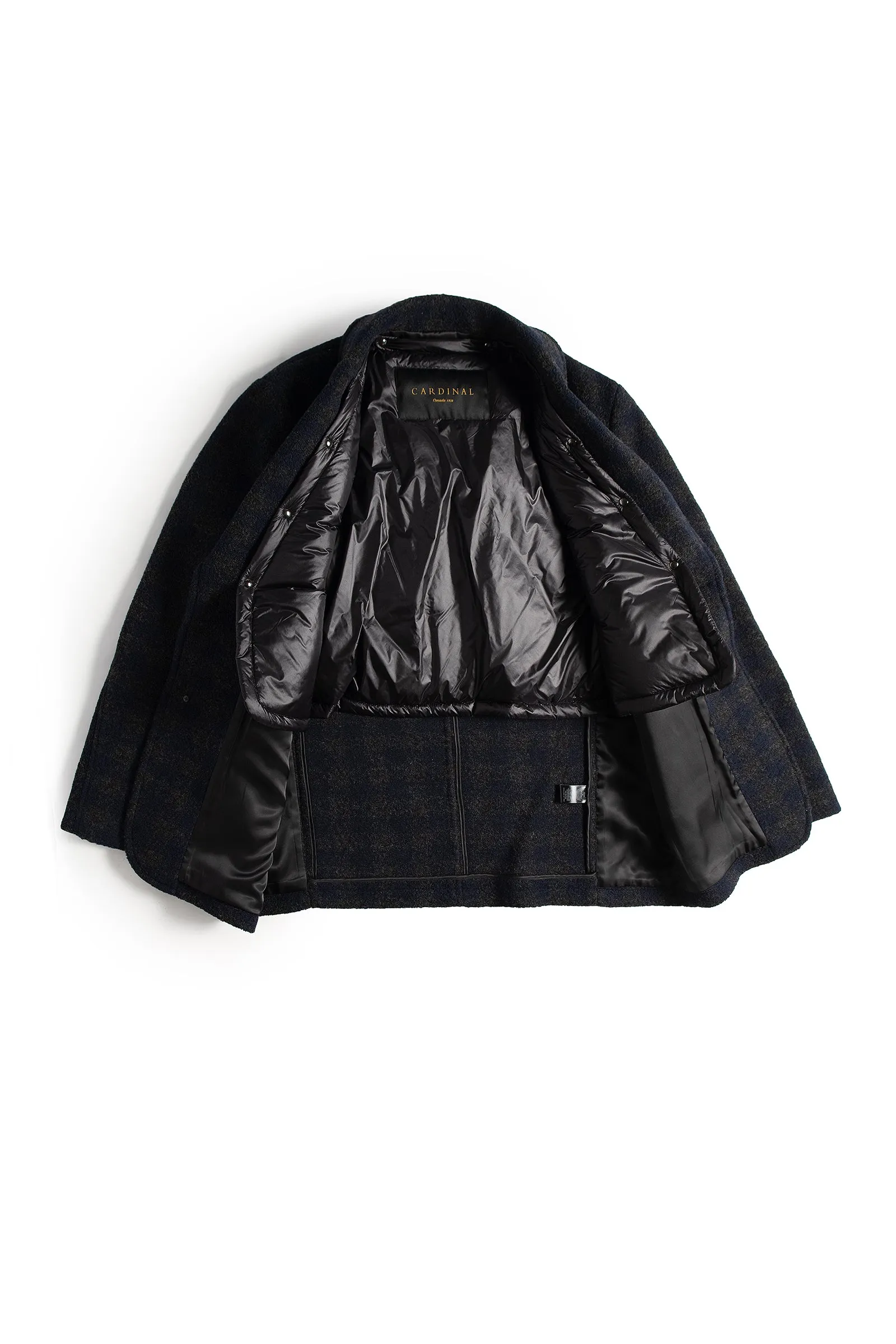 BARRETT CHARCOAL & NAVY CHECK WOOL JACKET