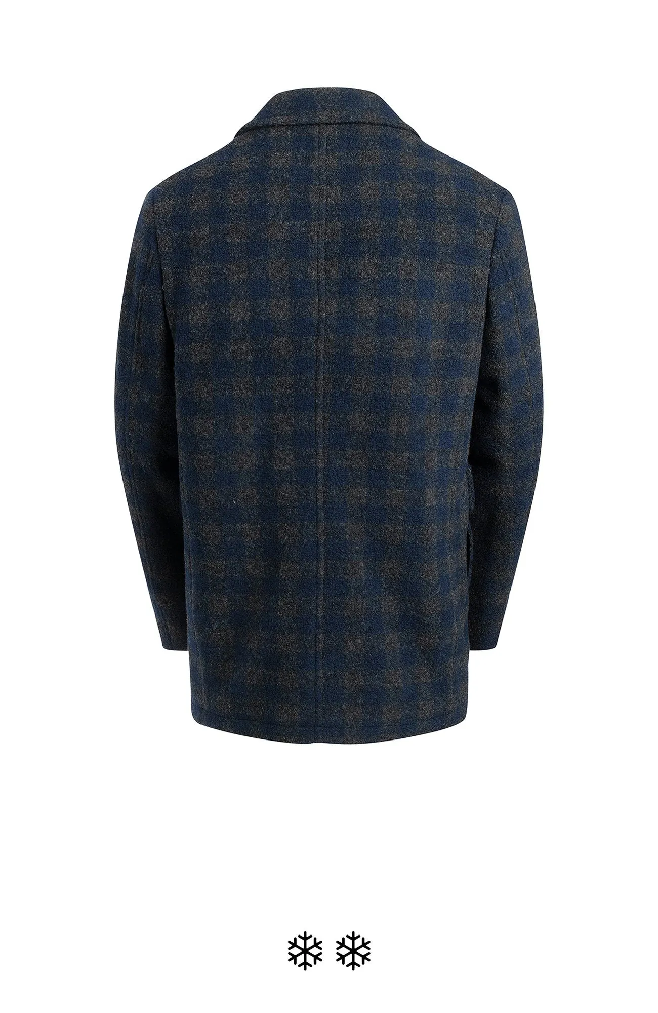 BARRETT CHARCOAL & NAVY CHECK WOOL JACKET