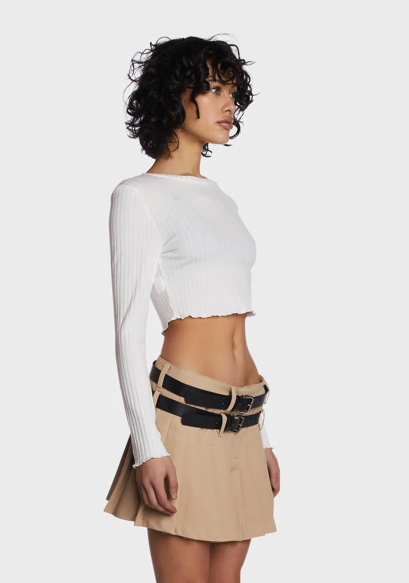 Blanc Cozy Joint Cropped Sweater