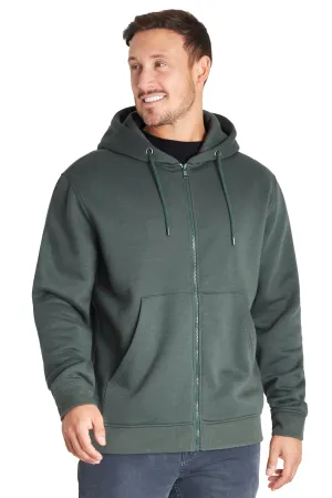 CityComfort Mens Plain Zip Up Hoodie, KHAKI Hooded Sweatshirt Zipped Jumper