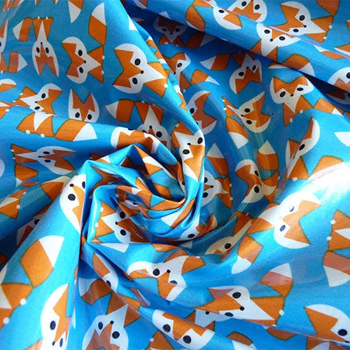 Cloud9 Organic Fabric : Fox Laminate - Blue