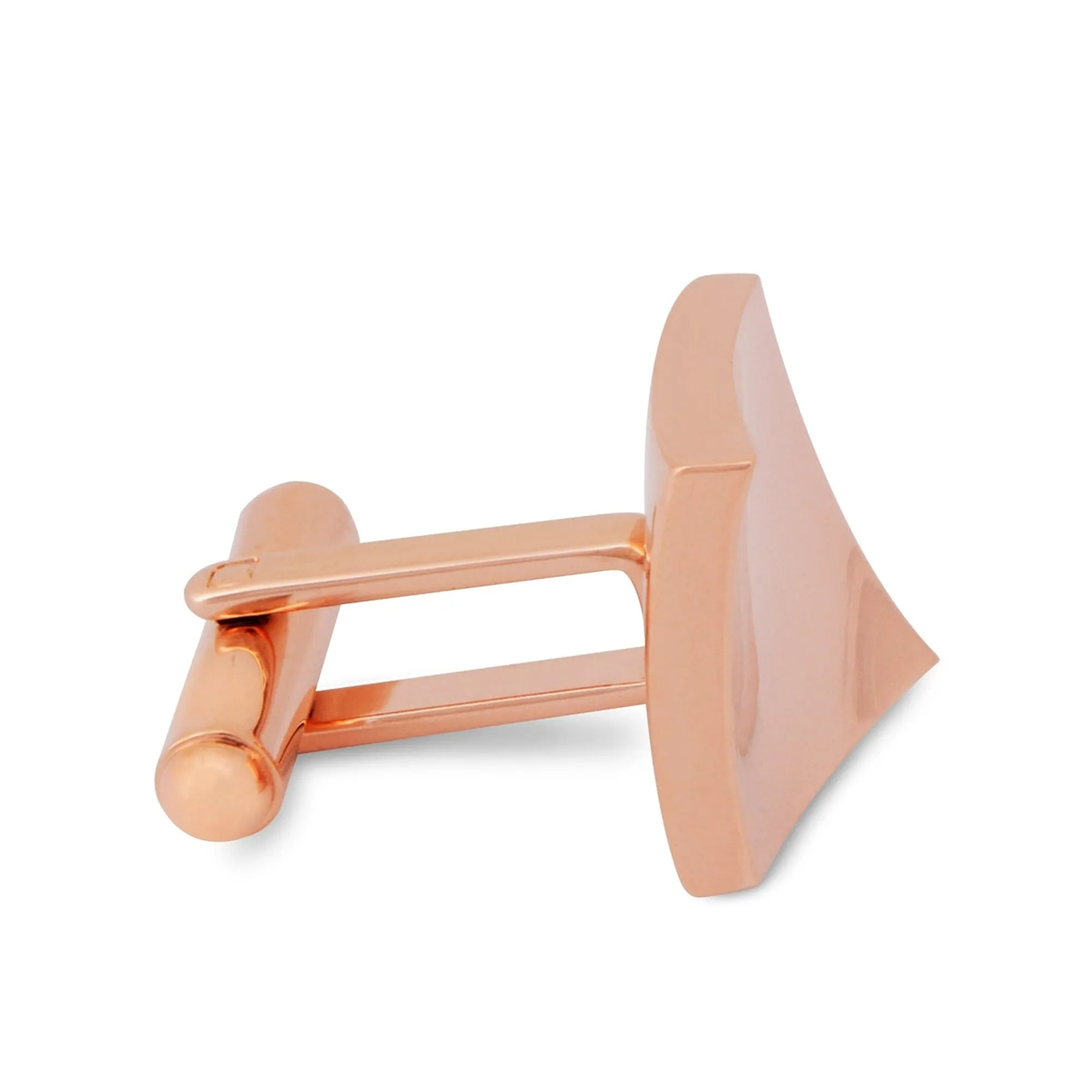 Concaved Square Cufflinks in Rose Gold (Online Exclusive)