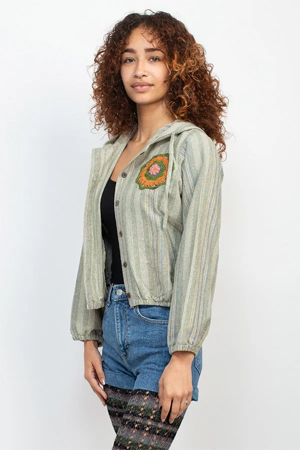 Crochet Tile Bomber Jacket