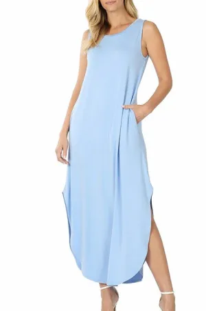 Curvy Girl Baby Blue Maxi Dress