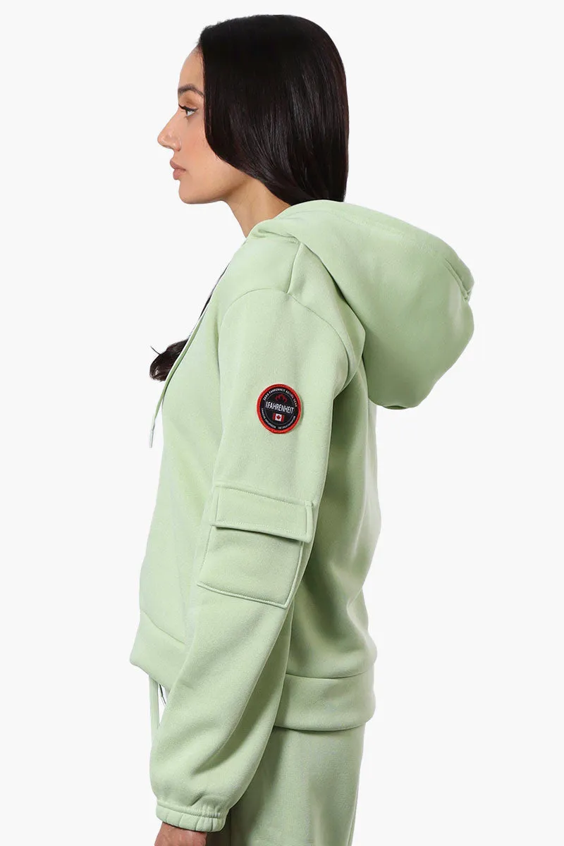 Fahrenheit Sherpa Lined Hood Zip Up Hoodie - Green