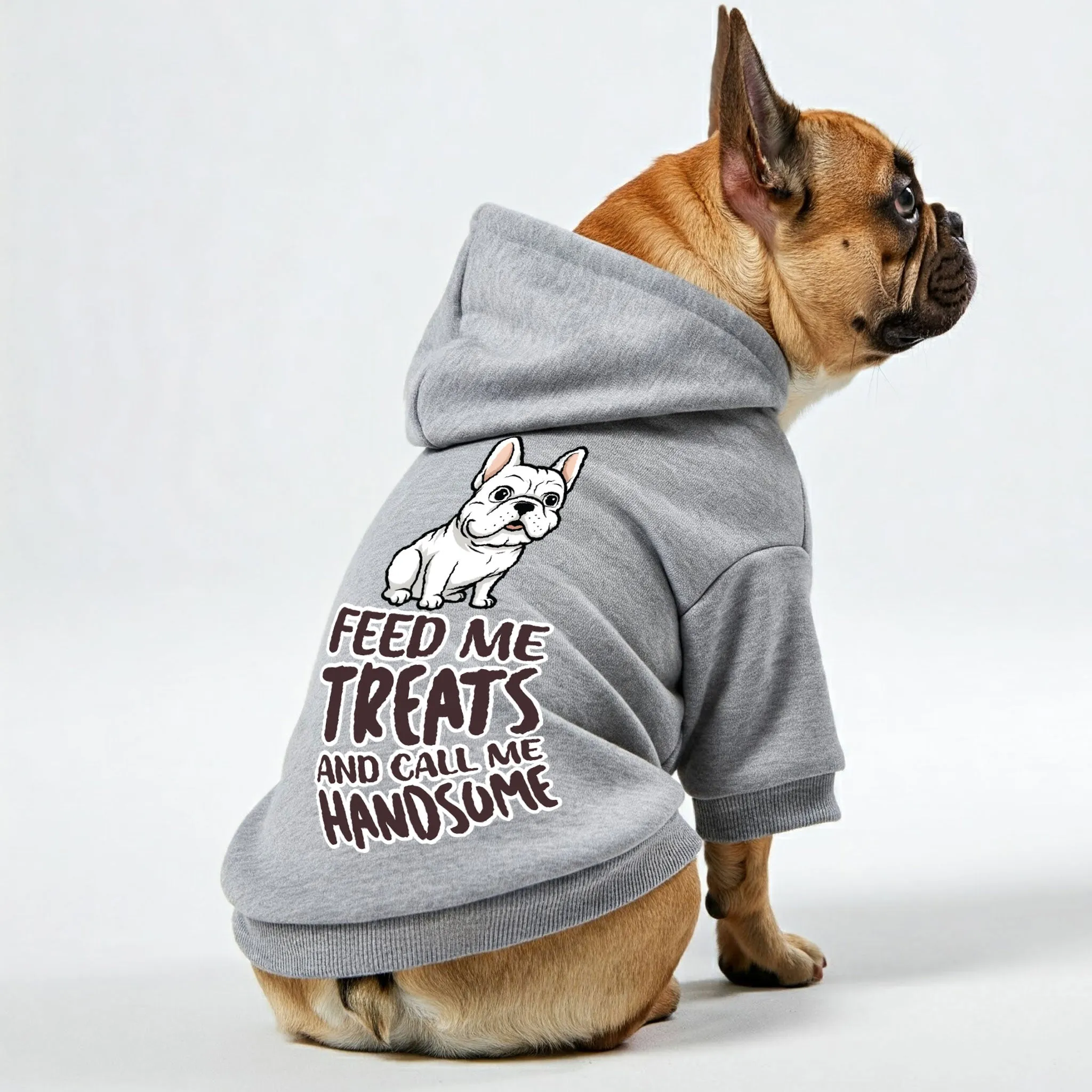 Feed me - Personalized French Bulldog Hoodies with Funny Quotes – Stylish, Cozy, and Premium 100% Cotton