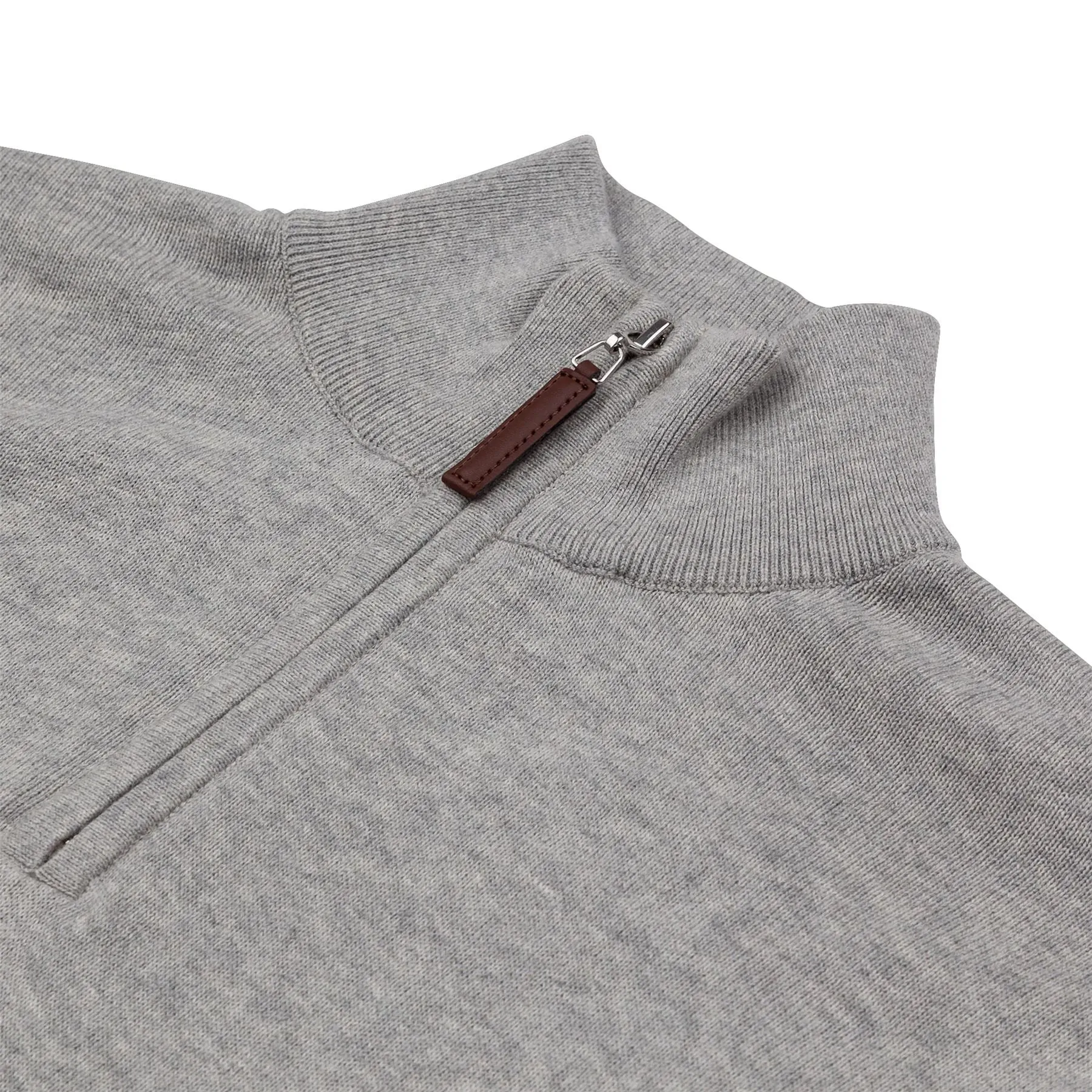 Fine Cut Long Sleeve Half Zip Mid Grey - AW22