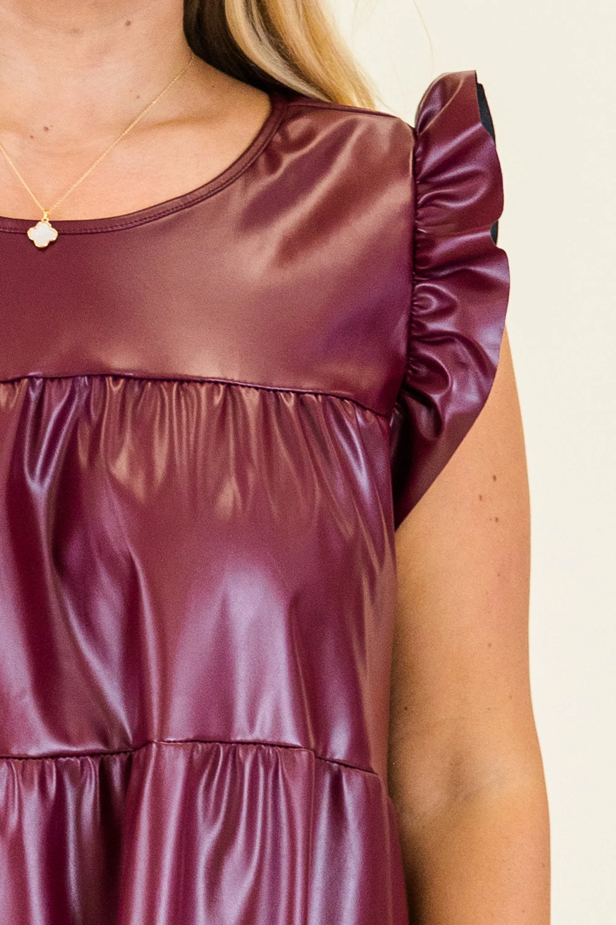 Flirty Fun Top, Burgundy