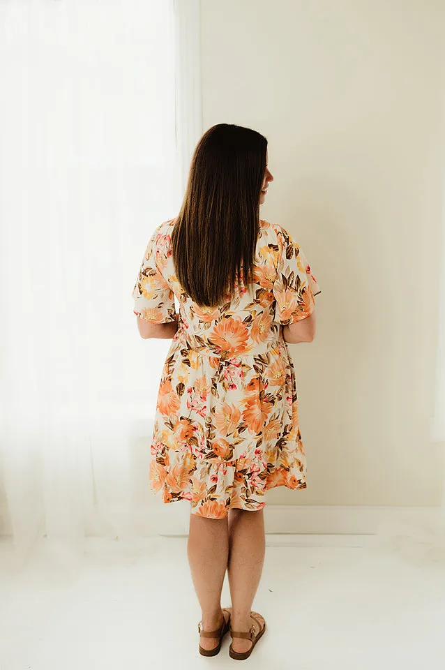 Flutter Tiered Floral Dress