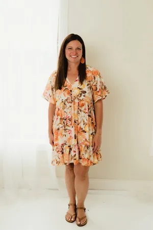 Flutter Tiered Floral Dress