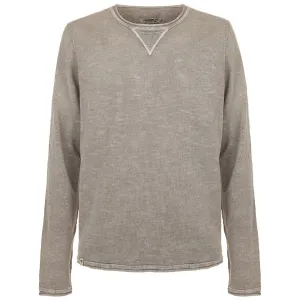 Fred Mello Chic Elbow Patch Crew Neck Sweater