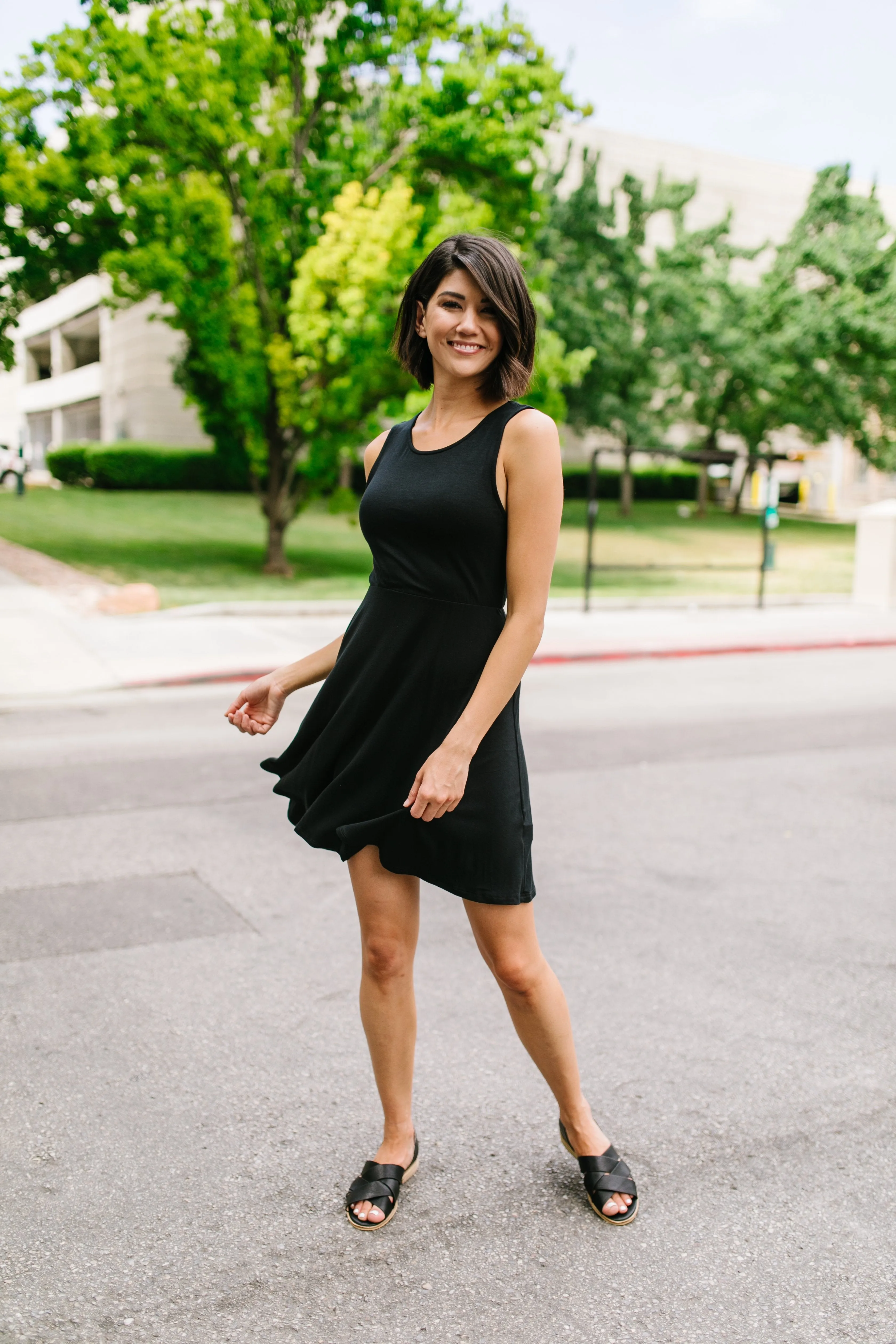 Fun   Flirty Dress In Black