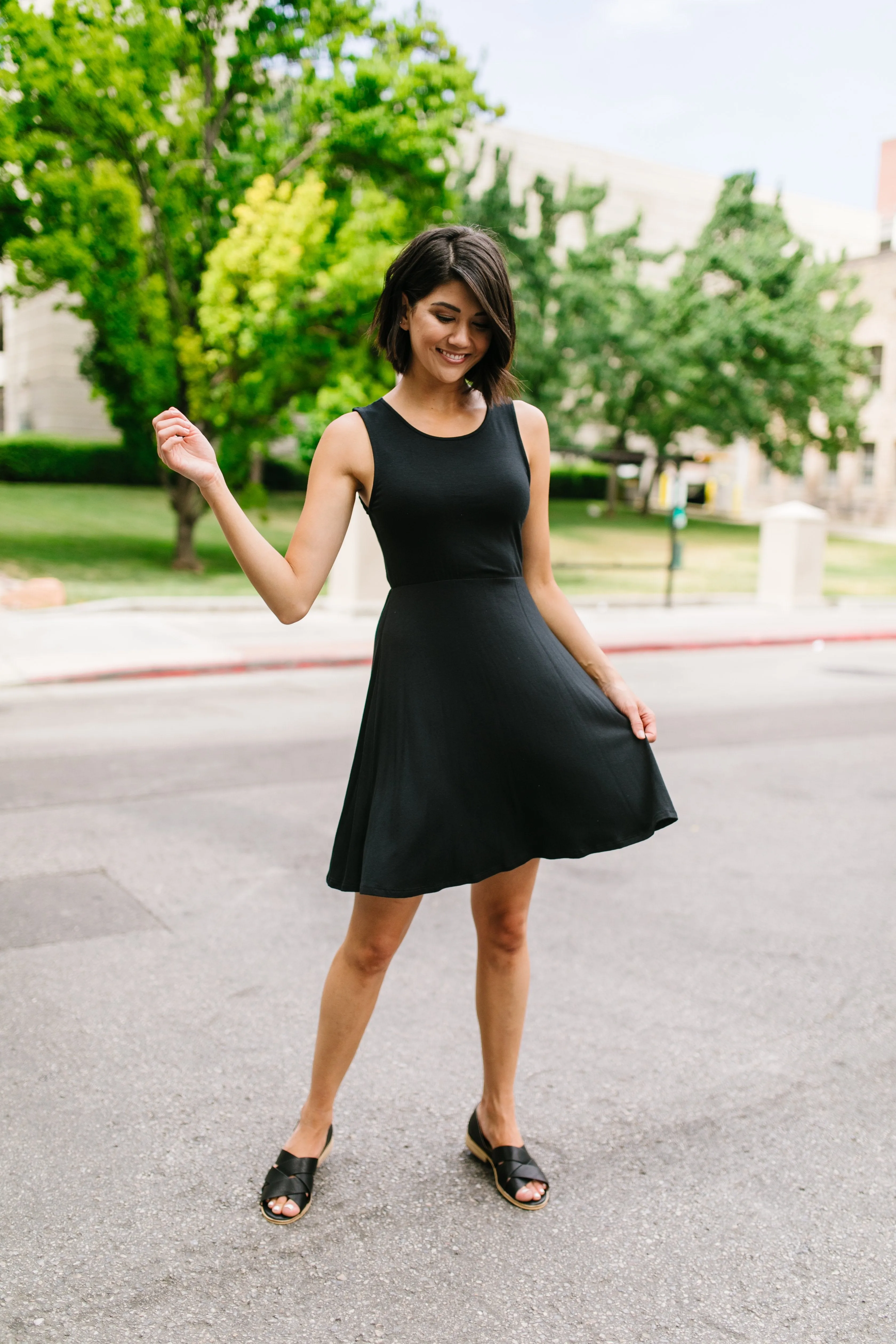 Fun   Flirty Dress In Black