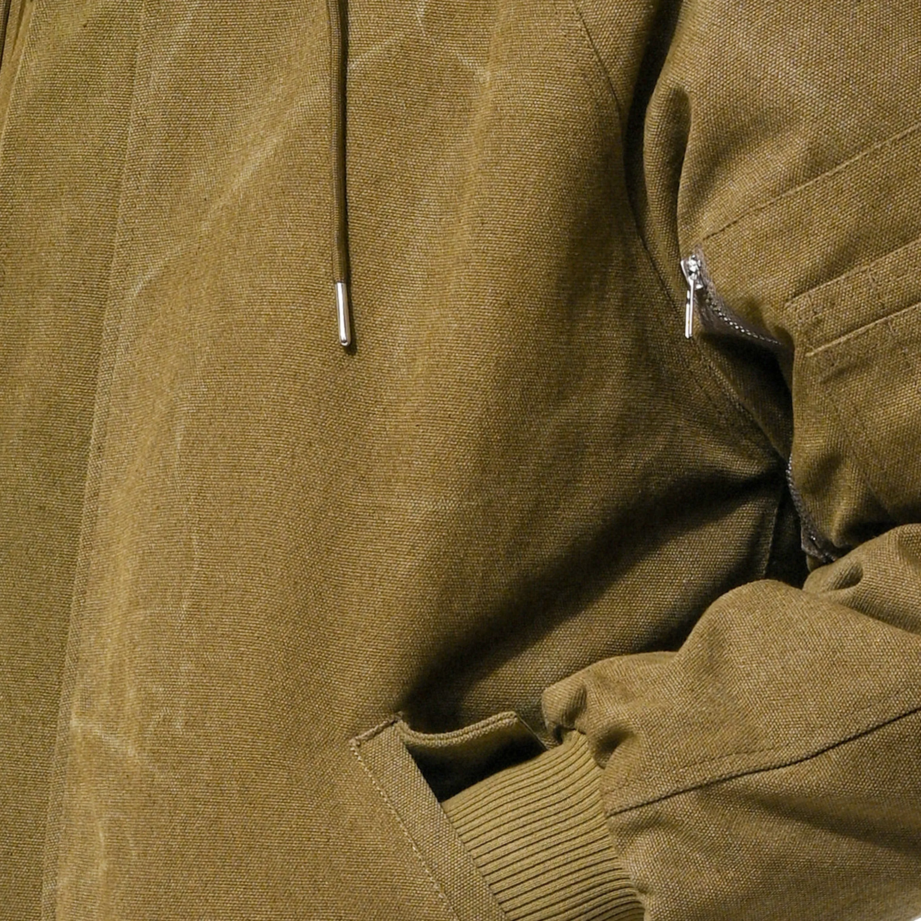 HOODED PILOT BOMBER -  UTILITY GREEN