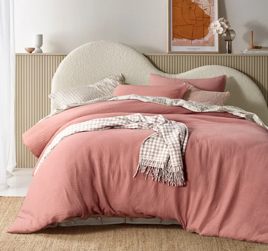 Hugo Quilt Cover Set Range Clay