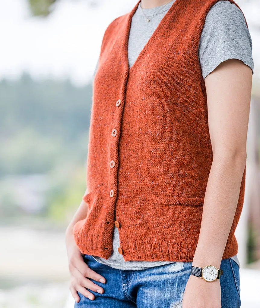 Library Vest Using Rowan Felted Tweed