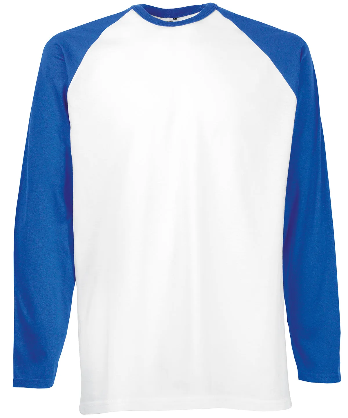 Long sleeve baseball T | White/Royal Blue