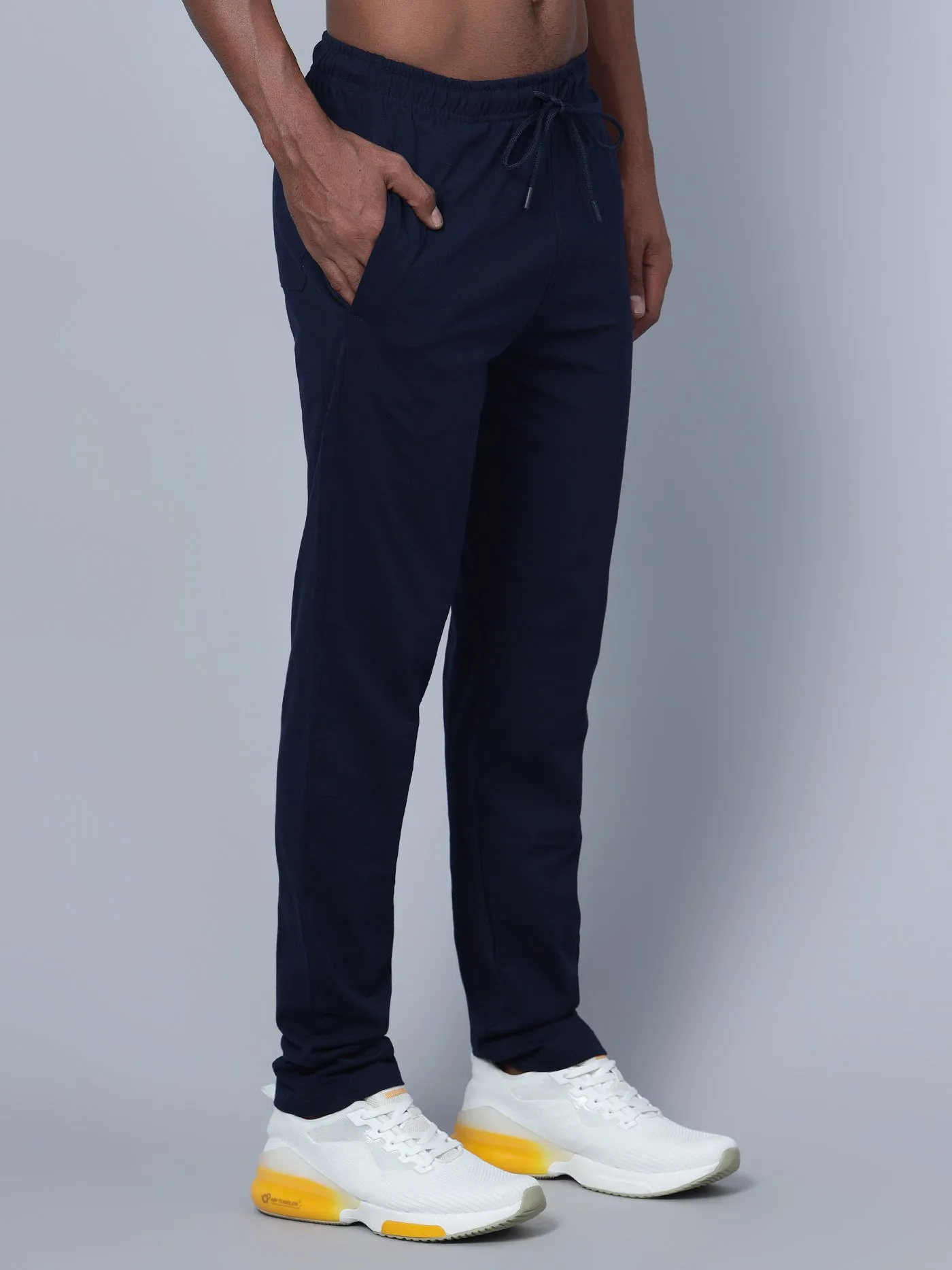 Men Navy Blue Track Pant