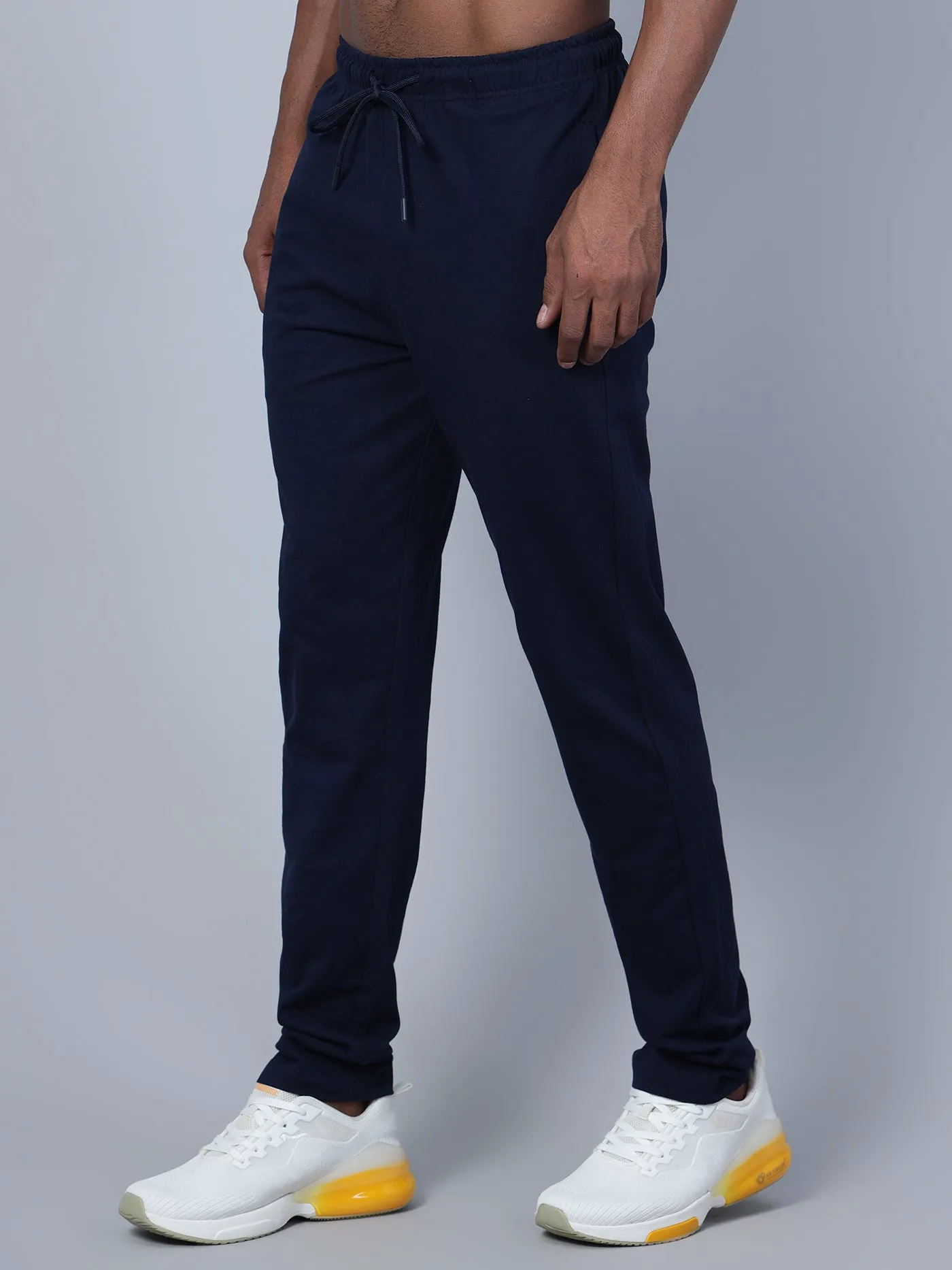 Men Navy Blue Track Pant