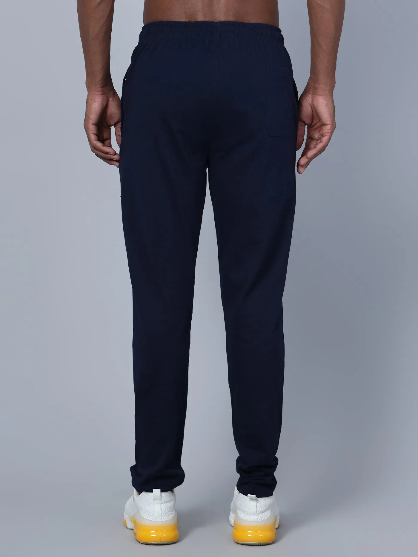 Men Navy Blue Track Pant