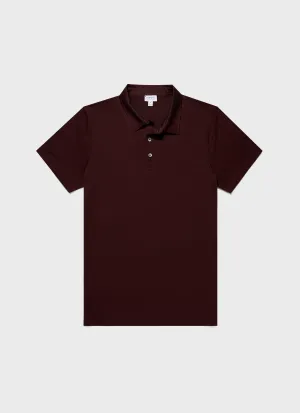 Men's Classic Jersey Polo Shirt in Raisin