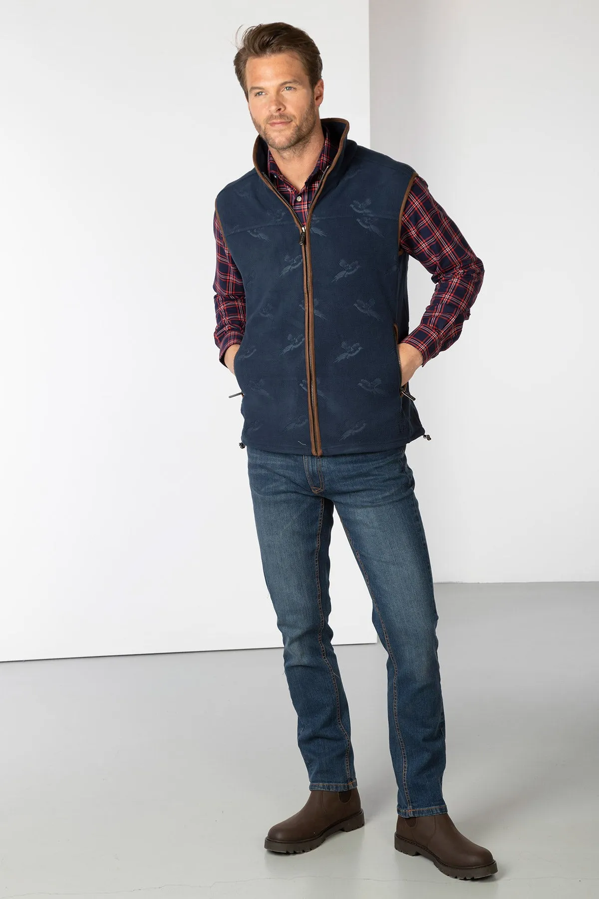 Men’s Pheasant Fleece Gilet - Haxby