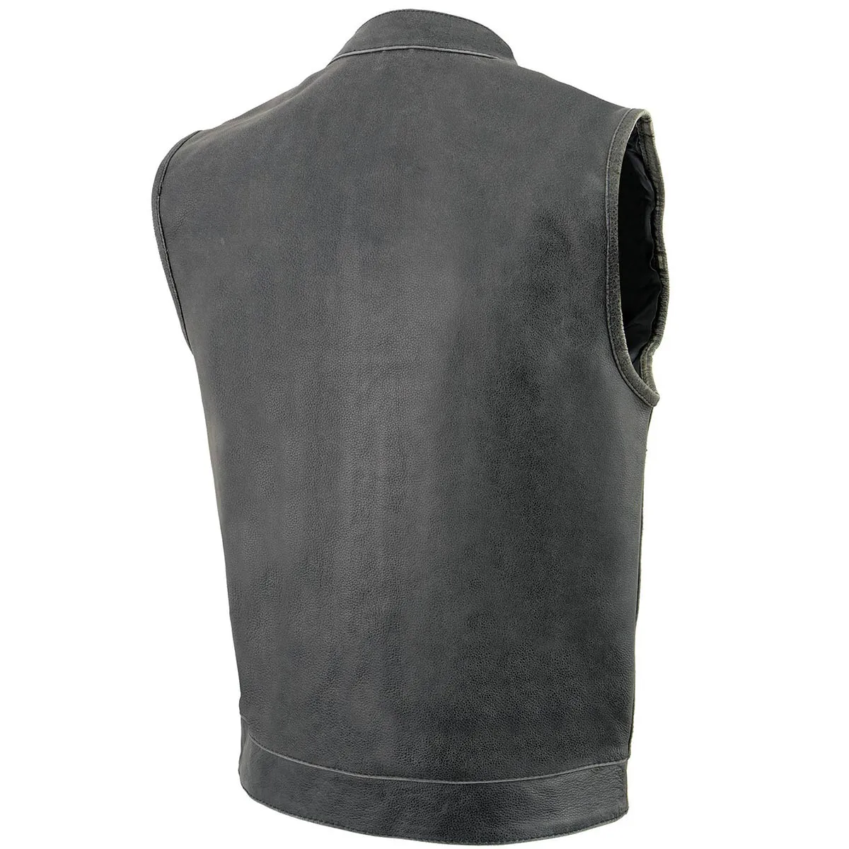 Milwaukee Leather Men's Premium Leather Club-Style Motorcycle Vest