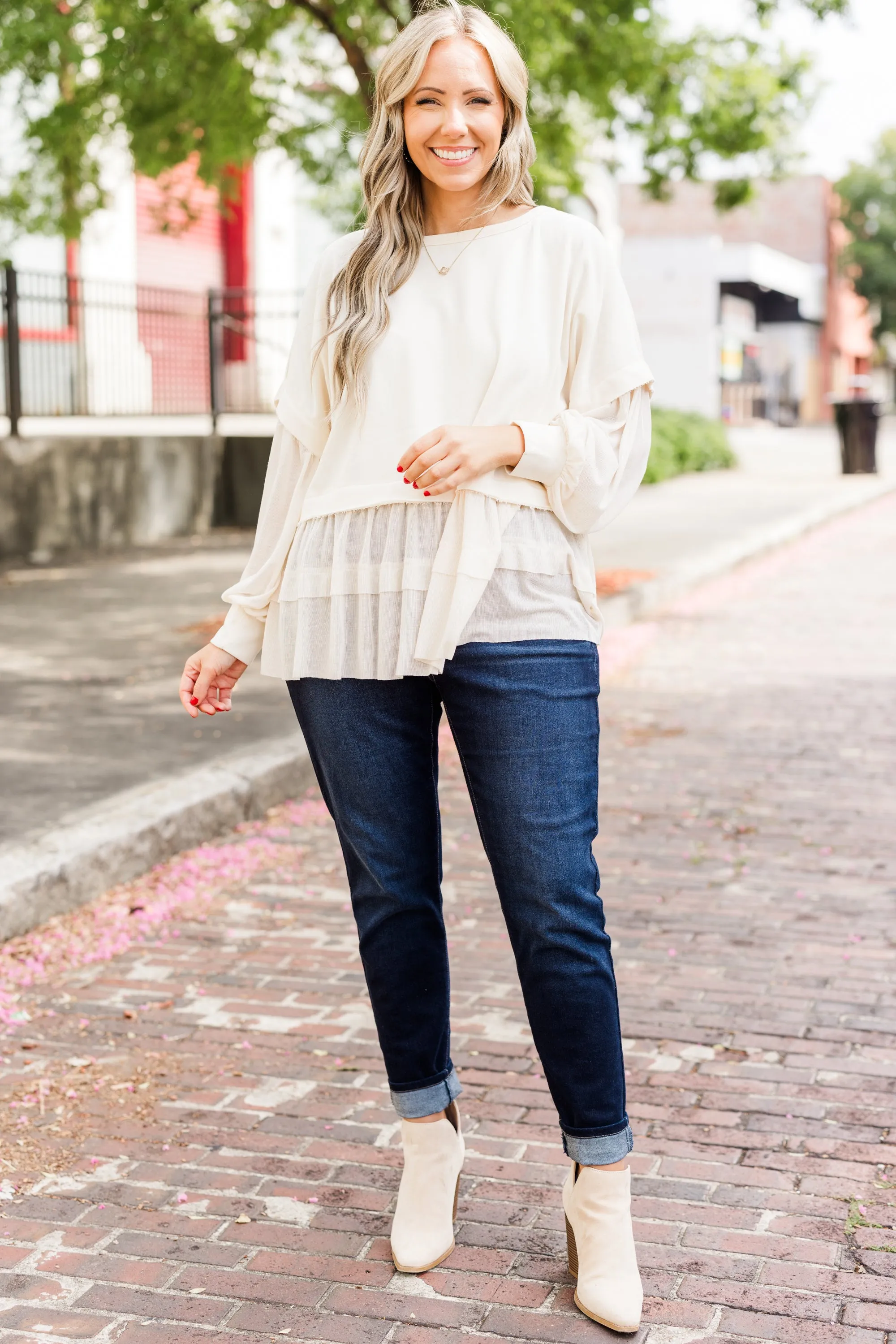 My Kind of Fun Top, Oatmeal