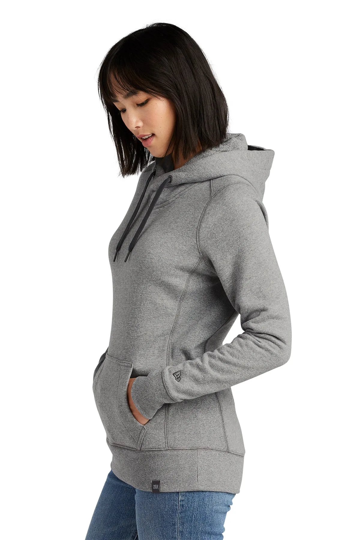 New Era Ladies French Terry Custom Hoodies, Light Graphite Twist