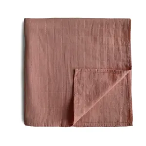 Organic Cotton Muslin Swaddle Blanket | Cedar