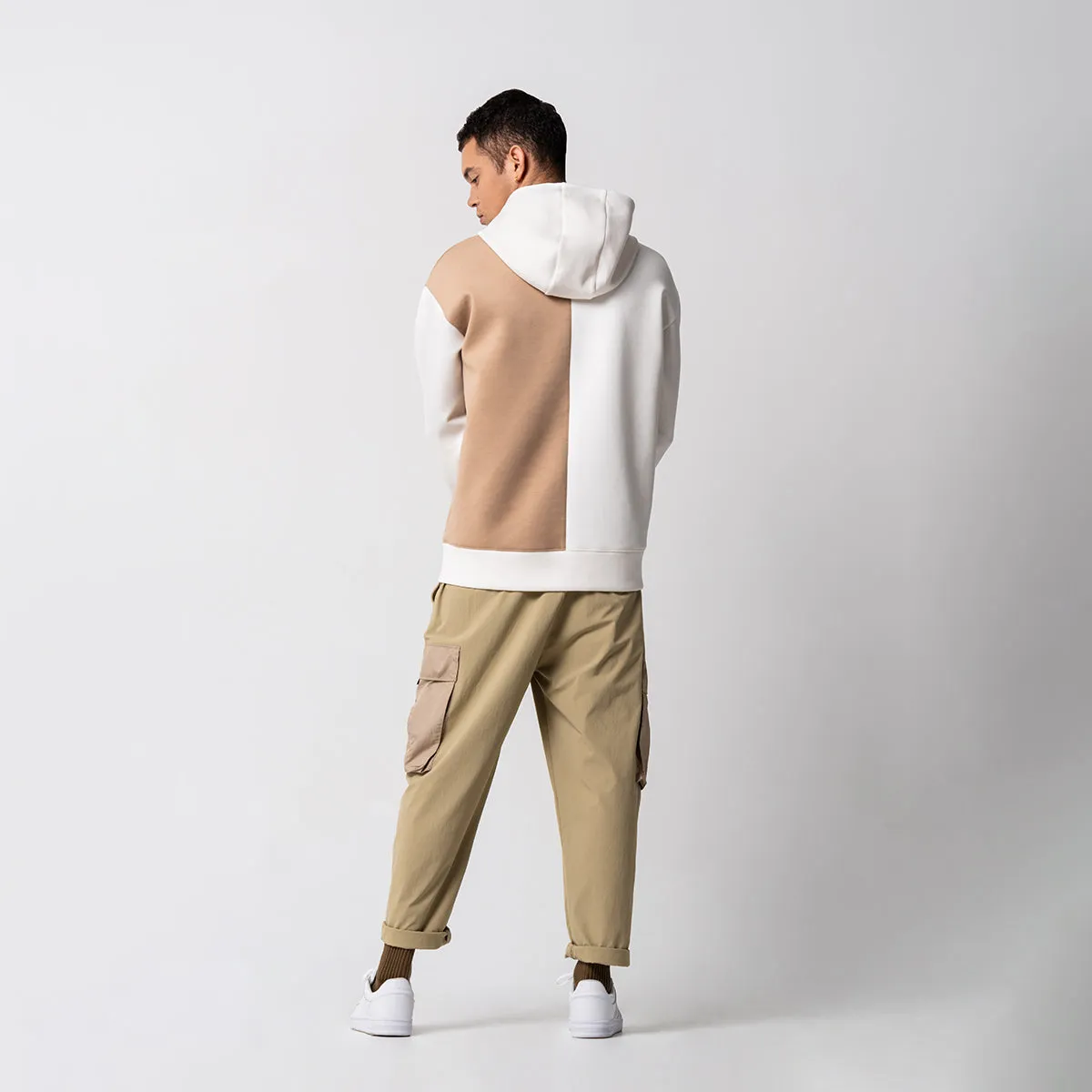 Oversize Everyday Wears Color Blocking Hoodies for Men