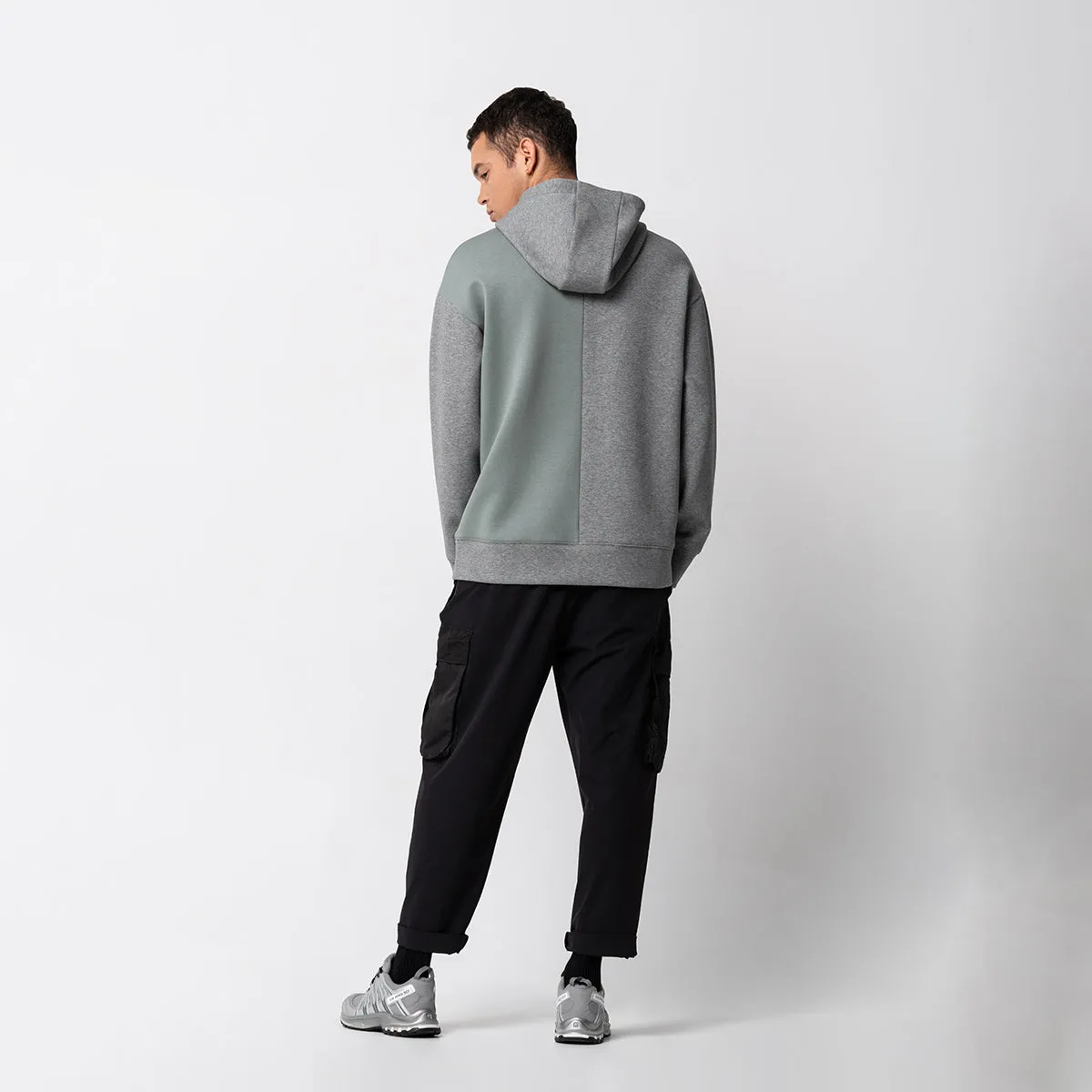 Oversize Everyday Wears Color Blocking Hoodies for Men