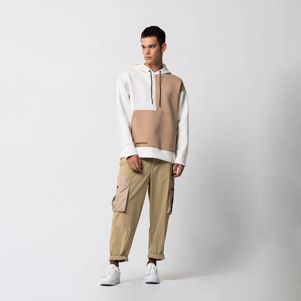 Oversize Everyday Wears Color Blocking Hoodies for Men