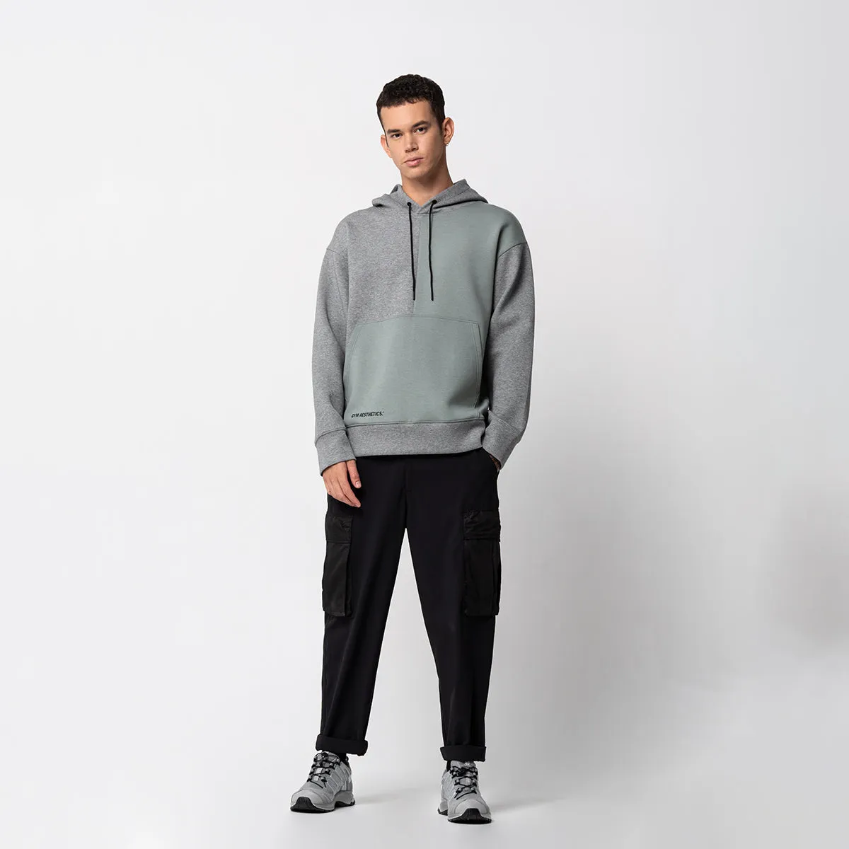 Oversize Everyday Wears Color Blocking Hoodies for Men