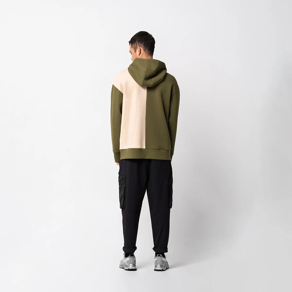 Oversize Everyday Wears Color Blocking Hoodies for Men