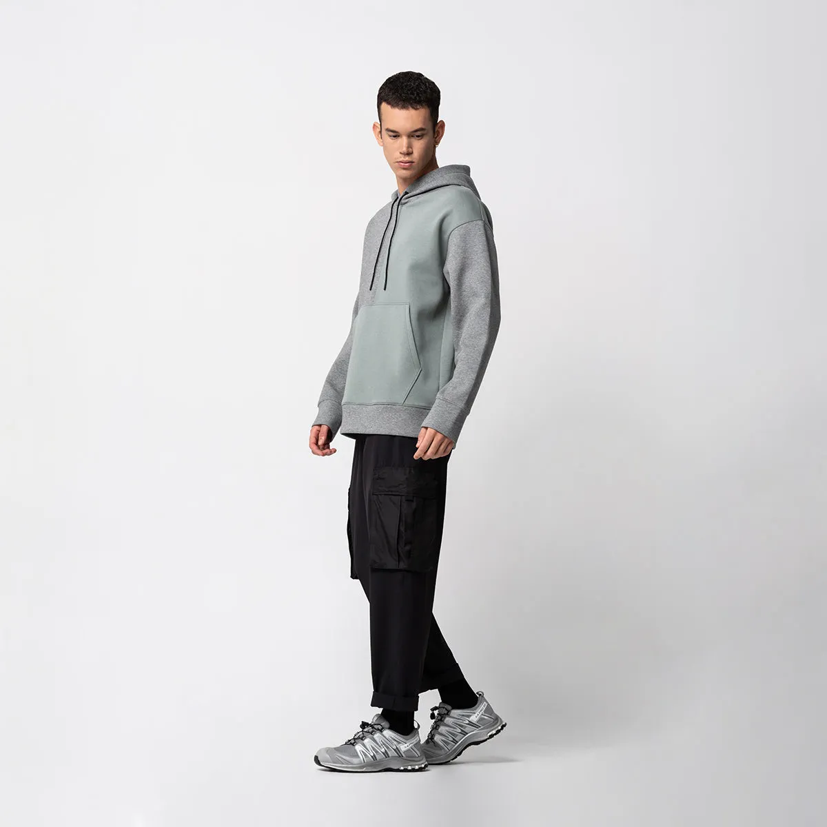 Oversize Everyday Wears Color Blocking Hoodies for Men