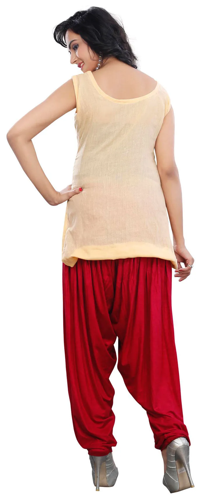 Patiala Style Baggy Pants Womens Harem Style Indian Clothing (Maroon)