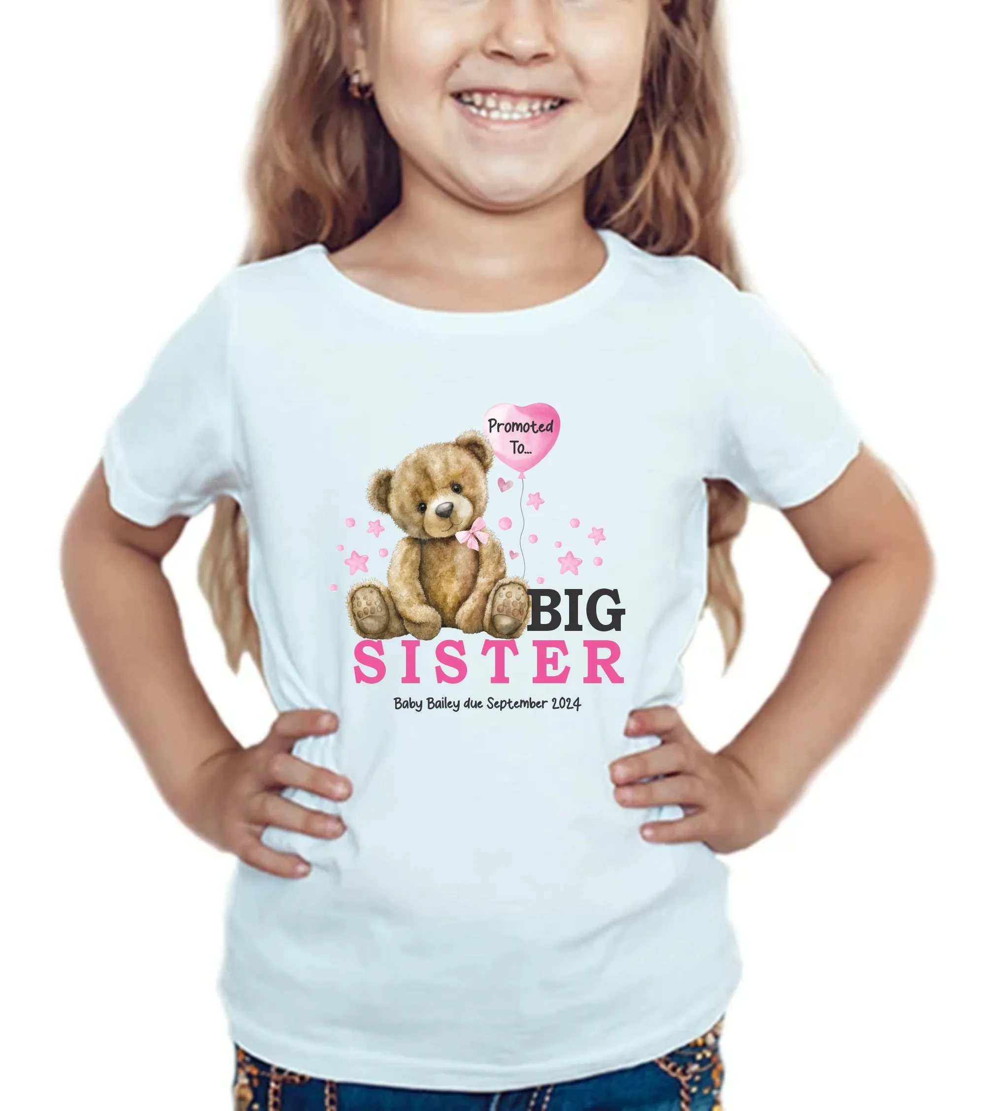 Personalised Big Brother, Big Sister announcement T-shirt, Vest or Rompersuit