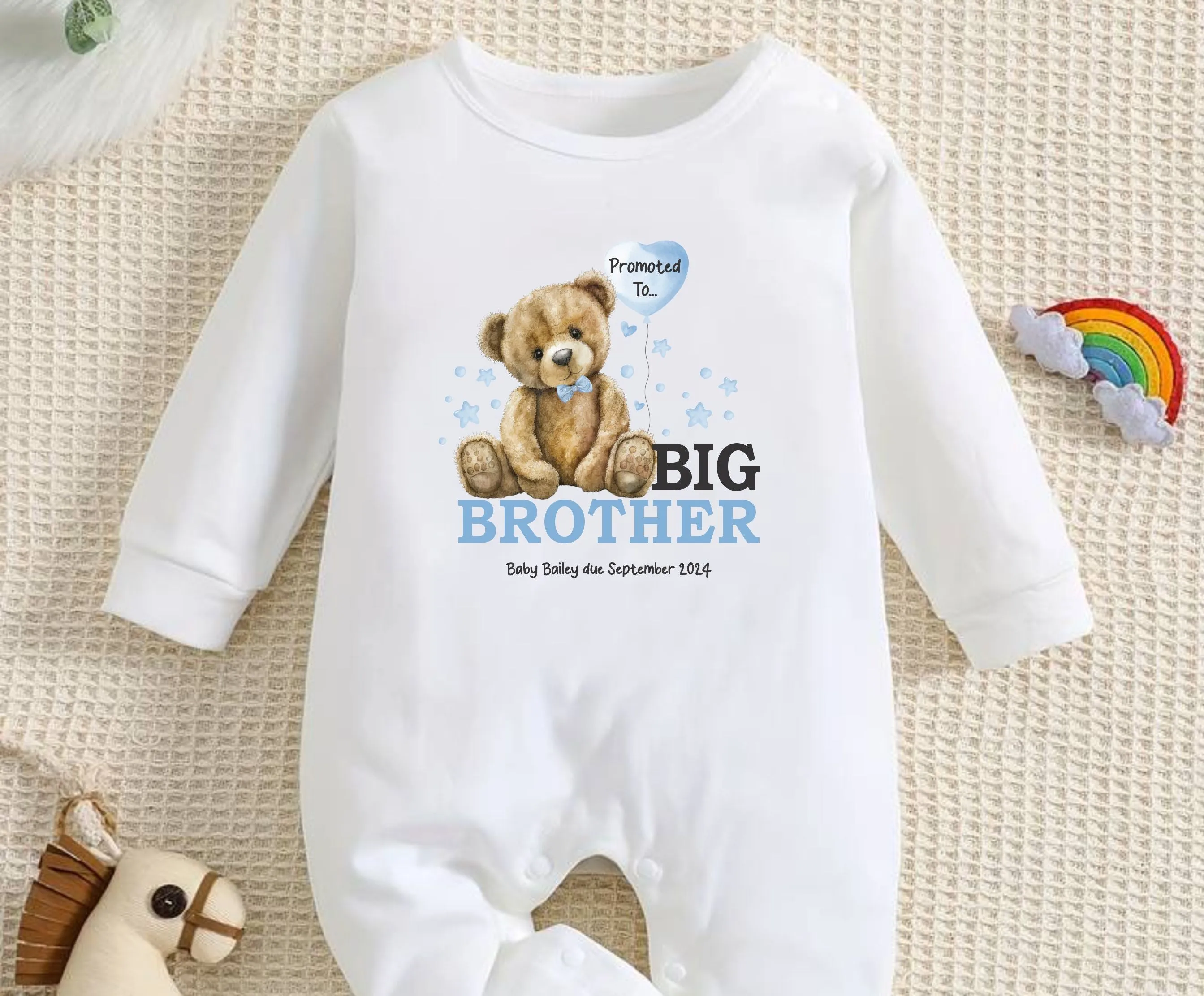 Personalised Big Brother, Big Sister announcement T-shirt, Vest or Rompersuit