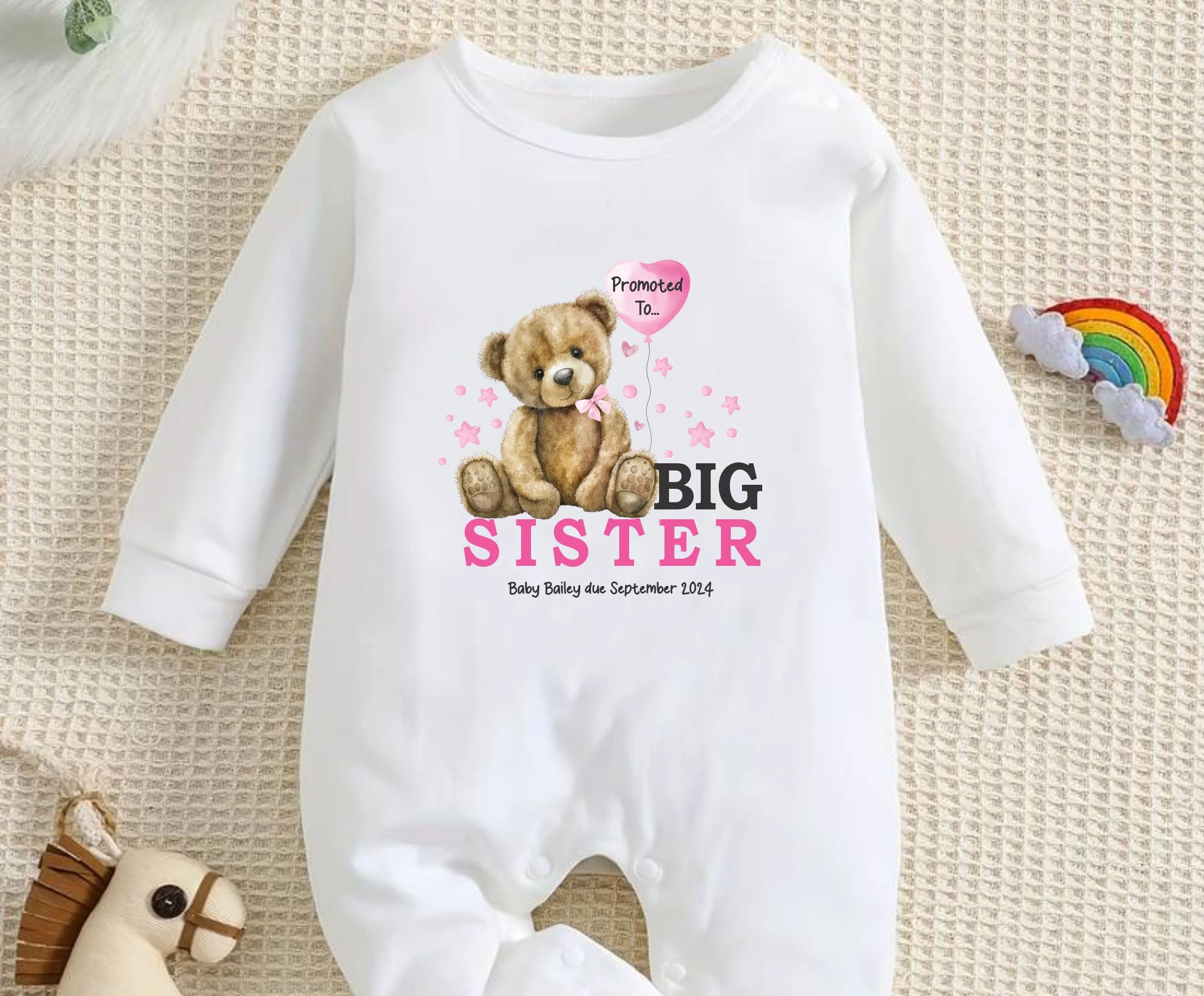 Personalised Big Brother, Big Sister announcement T-shirt, Vest or Rompersuit