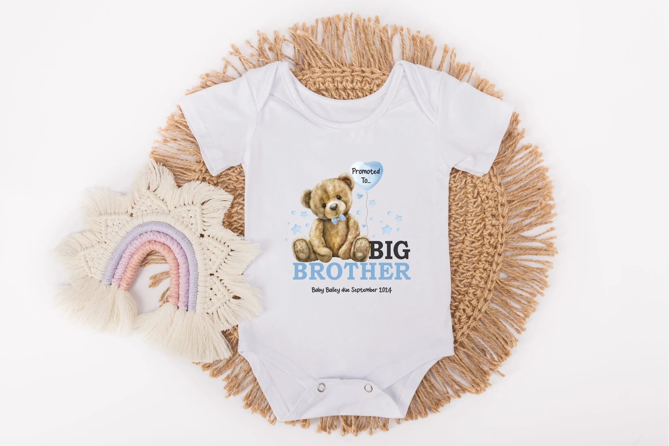 Personalised Big Brother, Big Sister announcement T-shirt, Vest or Rompersuit