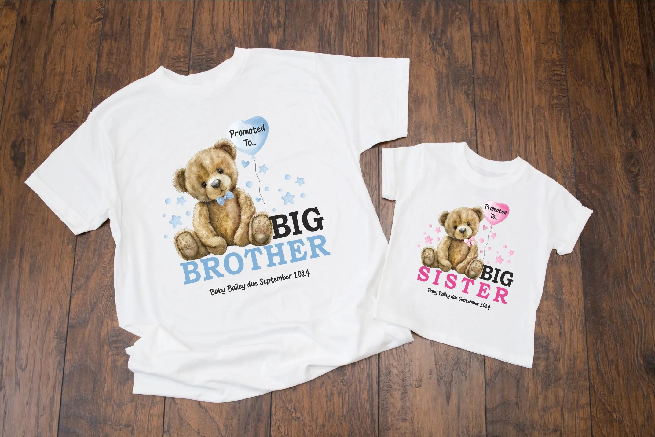 Personalised Big Brother, Big Sister announcement T-shirt, Vest or Rompersuit