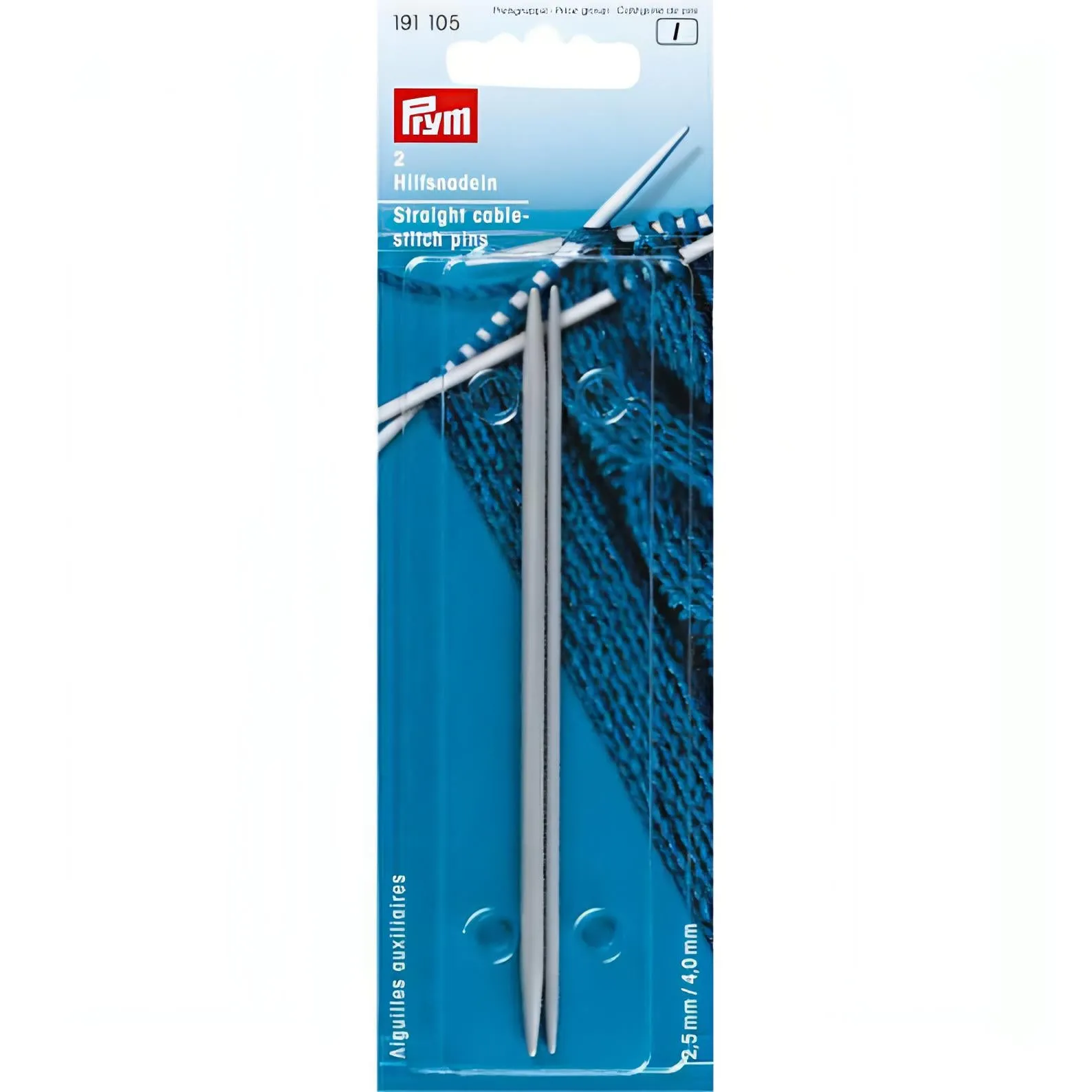 Prym Aluminium Straight Cable-Stitch Pins - 2.50mm & 4mm