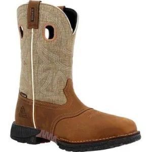 Rocky Men's Hi Wire 11" CT Waterproof Western Work Boot -Brown- RKW0425