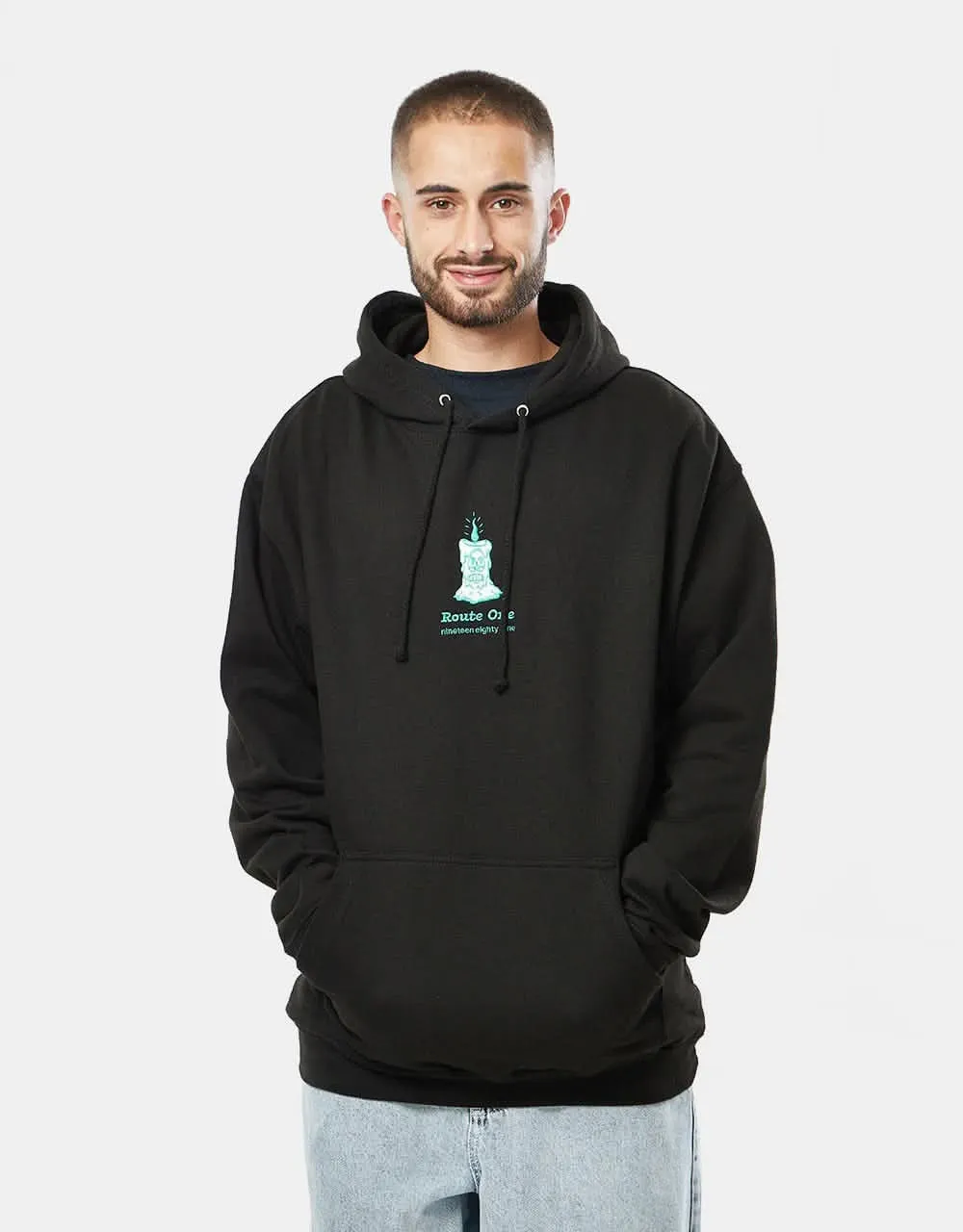 Route One Melt Pullover Hoodie - Black